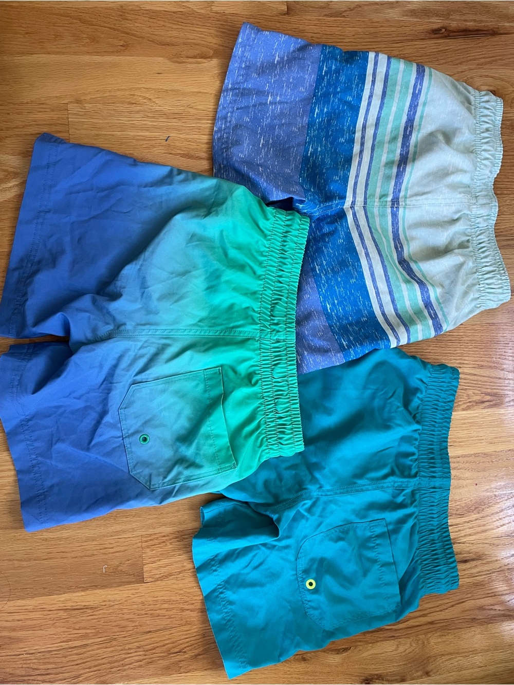 Bundle of boys’ swim trunks in teal & light blue - Picture 5 of 5